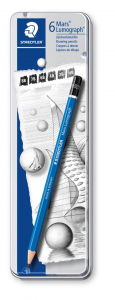 STAEDTLER MARS LUMOGRAPH 100 BLYERTSPENNA 6-SET